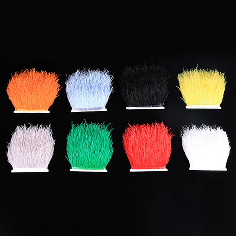Cheap sale Dyed Ostrich Feather Fringe trimming  For Party Dress/skirt Decoration