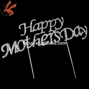 Happy mother day festival crystal decoration cake accessories cake topper