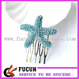 Silver Hair Comb Crystal Rhinestone Star Butterfly Hair Clip Hairpin Hairband