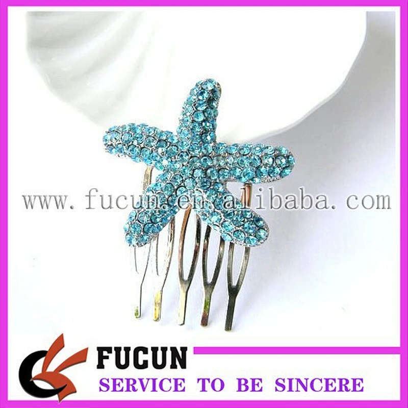 Silver Hair Comb Crystal Rhinestone Star Butterfly Hair Clip Hairpin Hairband