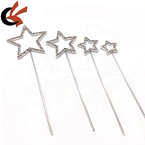 New 25mm star shape diamate rhinestone cup cake topper