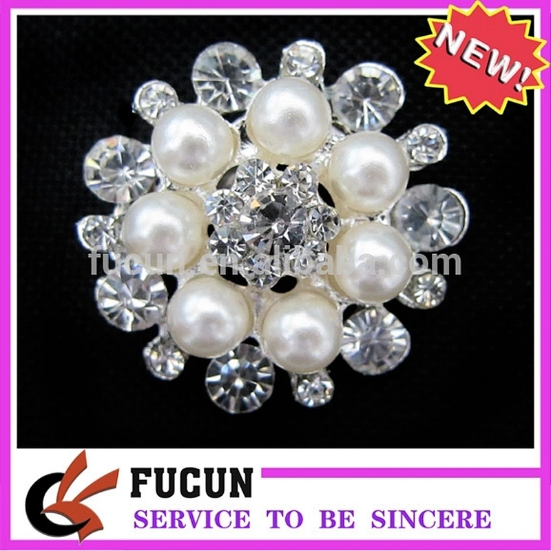 customized small rhinestone button brooch pins for wedding in bulk