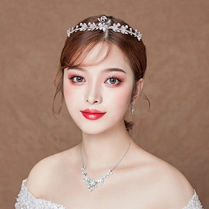 2019 Hot Crystal Zircon Jewelry Earring Necklace Wedding Jewelry Set