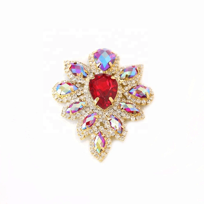 Indian Wedding Bridal Flatback Crystal Diamante Vintage Colored Resin Stone Headpiece Applique
