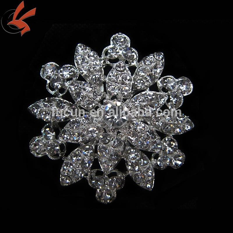 round rhinestone brooch pin for wedding