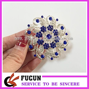 Fancy Crystal Flower Bridal Brooch Bouquet Women Rhinestone Brooch Pin