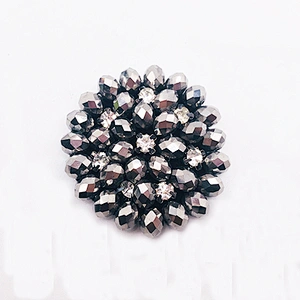 Customized Round shape decorative bead shoes flower accessories