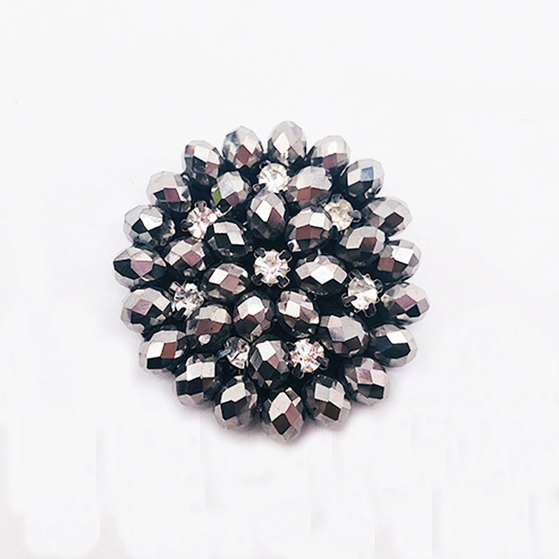 Customized Round shape decorative bead shoes flower accessories