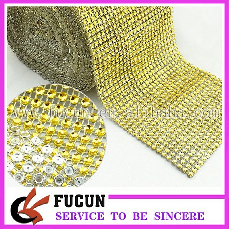 4.75''x10yds Rhinestone Mesh Ribbon, Wedding Bling Sparkle Ribbon DIY Wedding Supplies Bling on a Roll
