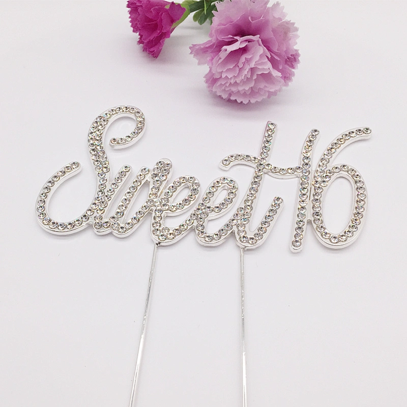 Cake Decorating Supplies Theme Birthday Party Rhinestone Sweet 16 Birthday Cake Topper Wholesale