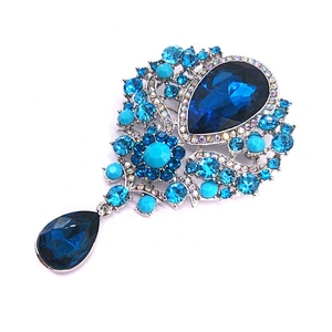 2019 Large Custom Carnival Dress Rhinestone Crystal Brooch Pin