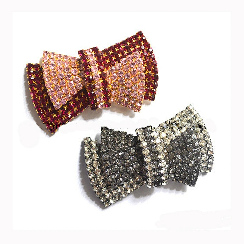 Wholesale Decorative Custom Marquise Baguette Rhinestone Crystal Bow Shoe Clips
