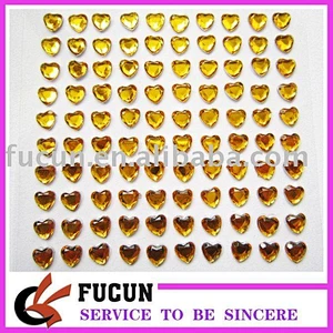 DIY Gem self adhesive stickers/heart shape gem acrylic stickers