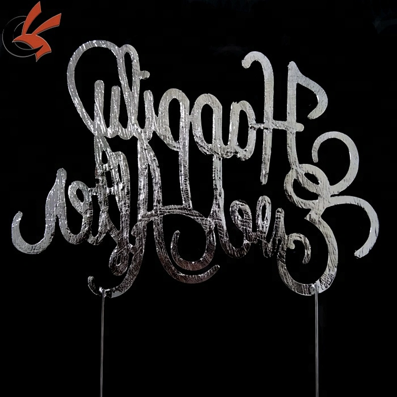 happy ever after Silver Crystal Rhinestone Cake Topper Bling Party Favor