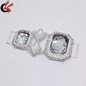 2019 new products purple rhinestone Metal bikini connectors