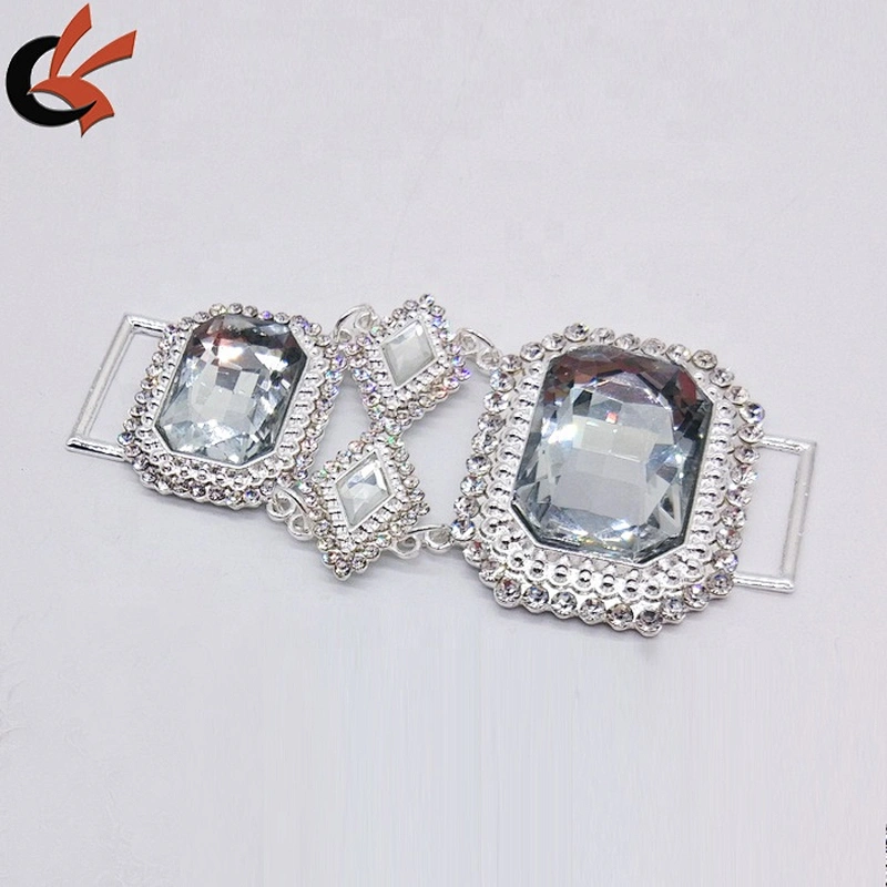 2019 new products purple rhinestone Metal bikini connectors