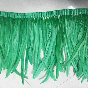 35-40cm natural tail feather fabric trimming dyed feathers thin long colored rooster feathers trimming for sale