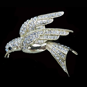 Fashion design unique cutie mouse crystal rhinestone animal brooch wholesale