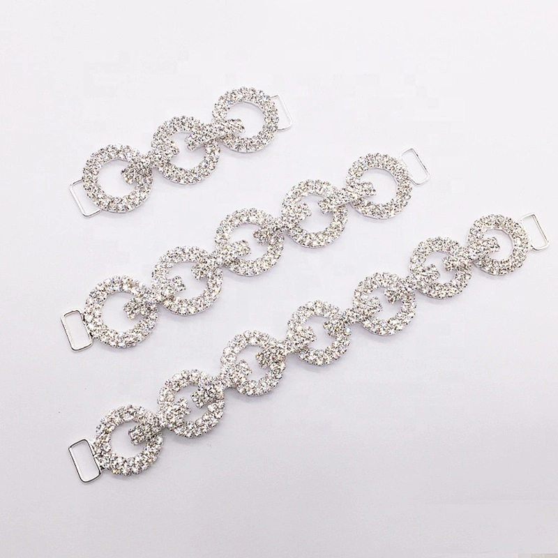 Made in China Top Quality Bikini Accessories Circle Crystal Rhinestone Connector For Bikini Suits