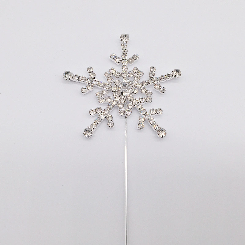 wedding christmas graduation party occasion christmas crystal snowflake cake toppers