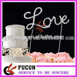 Letter A to Z bling letter crystal wedding cake toppers