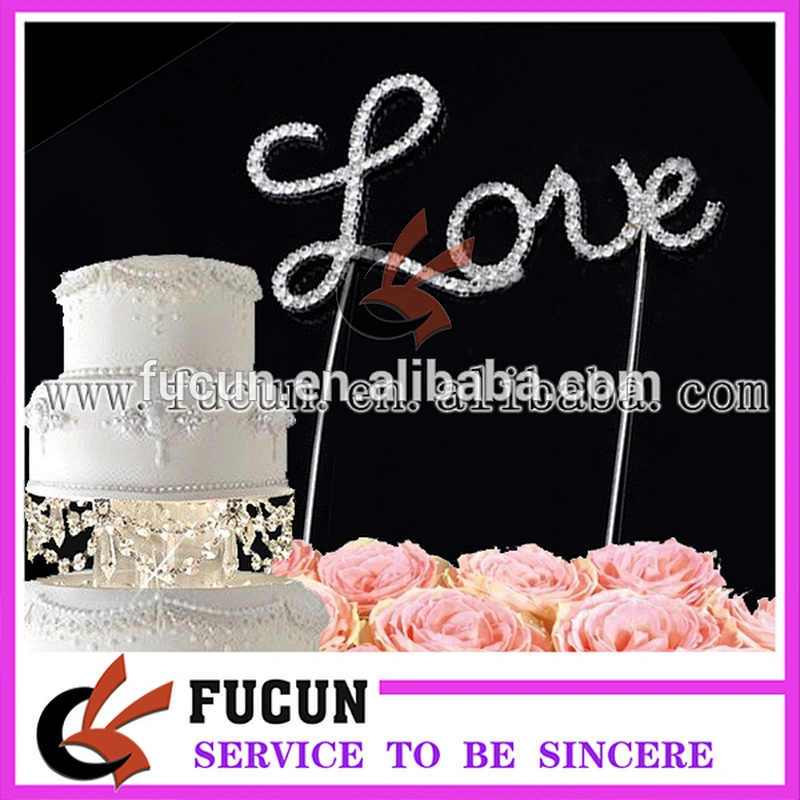Letter A to Z bling letter crystal wedding cake toppers