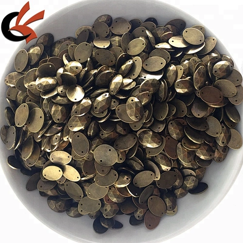 Metallic bronze sew on acrylic stone for clothing
