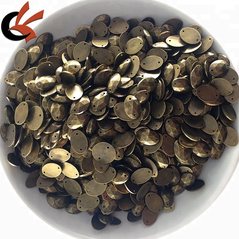 Metallic bronze sew on acrylic stone for clothing
