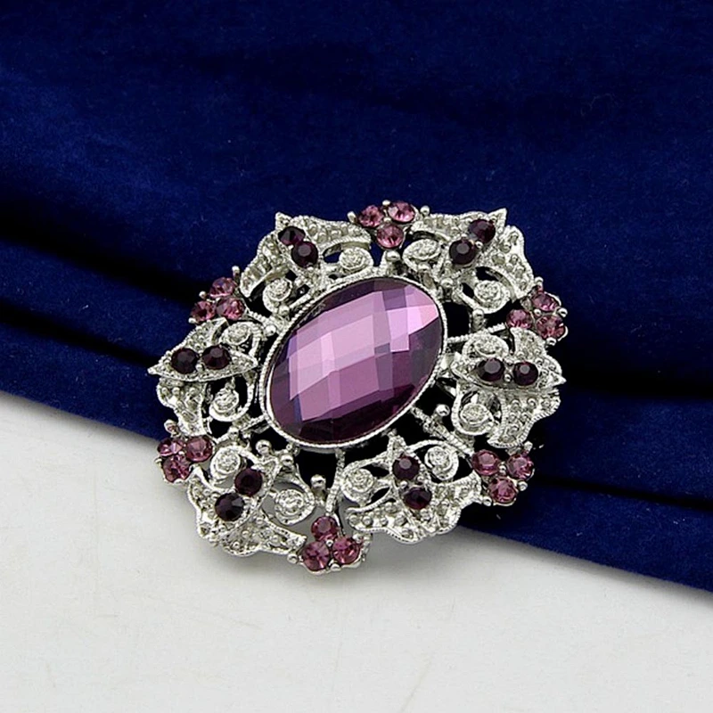 2018 New style Fashion Vintage crystal rhinestone brooch for wedding invitations