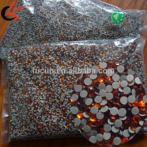 korean quality SS10 Orange hot fix rhinestone 500 gross/bag