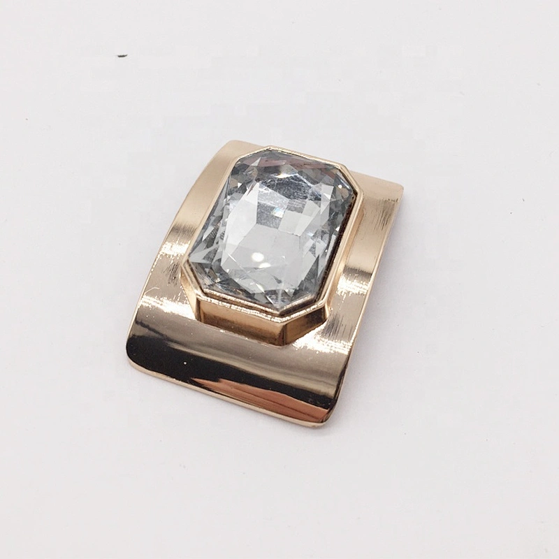 Wholesale Ex-factory Price Gold Metal Diamond Rhinestone Shoe Buckle Accessories