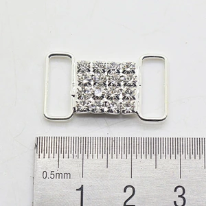 Charming Metal Chain Buttons Crystal Rhinestone Bikini Swimwear Connectors/ Buckle For Swimwear