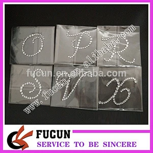 Customized Acrylic Rhinestone Letter Stickers On Rhinestones