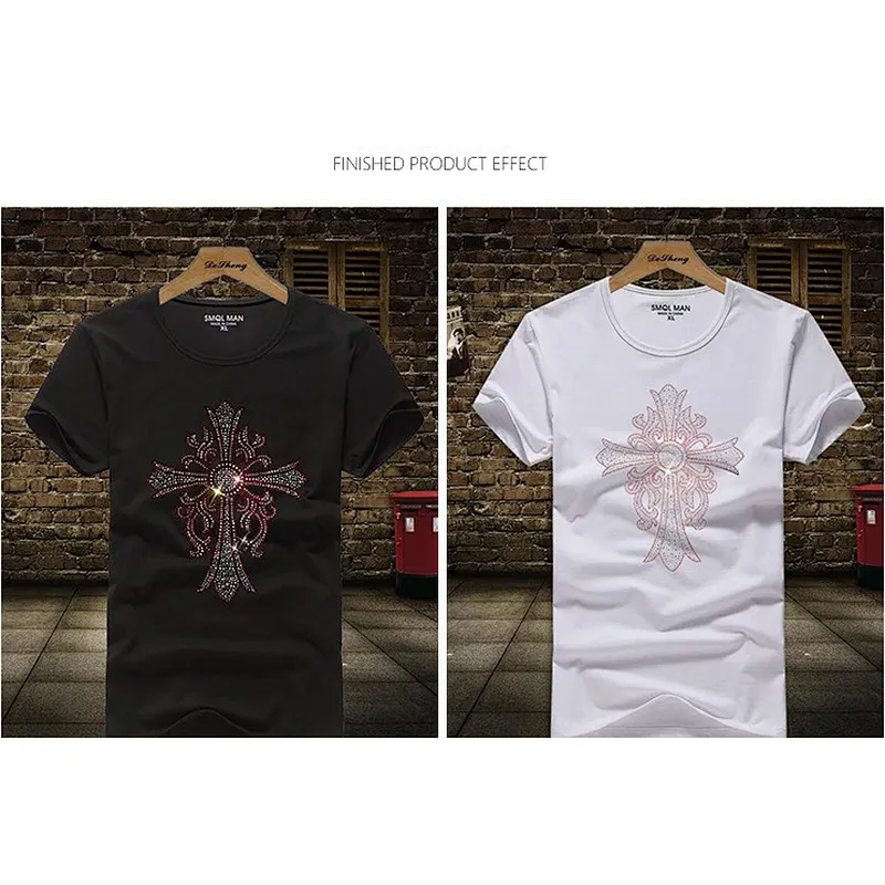 2019 cross Design Hot Fix Heat Transfer Rhinestones Motif