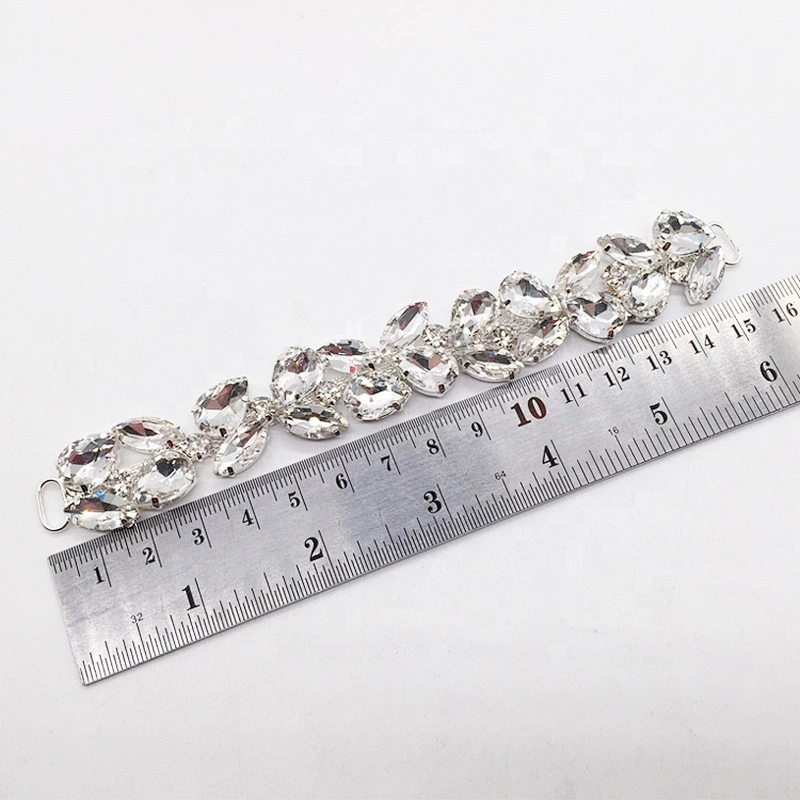 Wholesale Teardrop Jewelry Rhinestone Glass Crystal Connector For Competition Swimming Suit