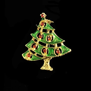 2018 hot sale Europe Christmas gifts wholesale Christmas tree brooch