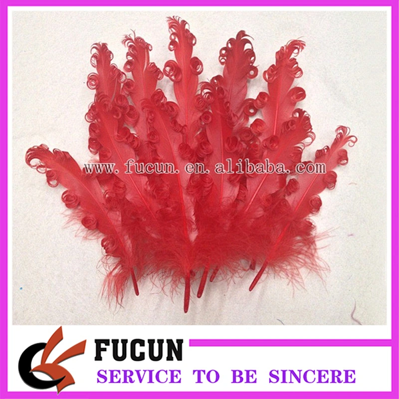 Cheap Bulk 4-6 inches artificial curly white goose feather for decoration