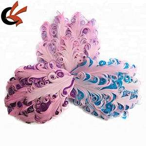 Light pink & hot pink 2 toned curly nagorie feather pad