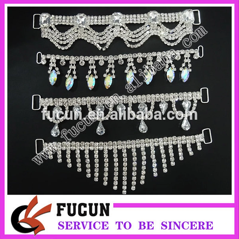 2019 popular new style small rhinestone glass buckle for bikini
