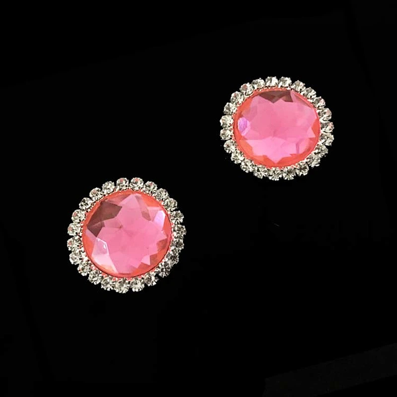 22mm flat back round rhinestone fancy brooch for wedding invitations