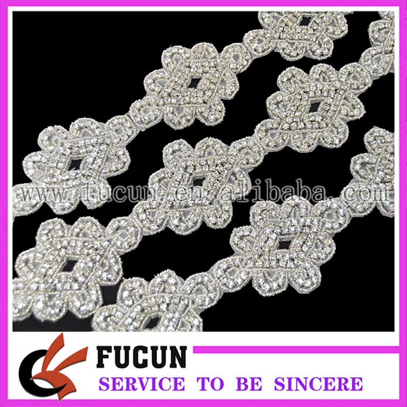 crystal embellishments rhinestone applique patch rhinestone applique trimming