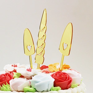 unicorn party supplies gold mirror birthday acrylic cake stand for decor