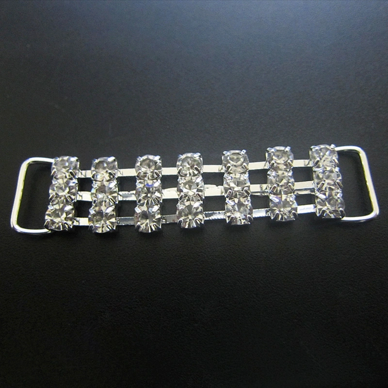 fashion custom metal swimwear rhinestone chain buckle AB crystal rhinestone bikini decorative