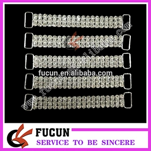 3-Rows Thick Rhinestone Connector for Headbands, Bikini's, Swimsuits