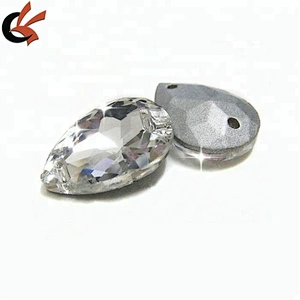 point back drop crystal without hole or without hole