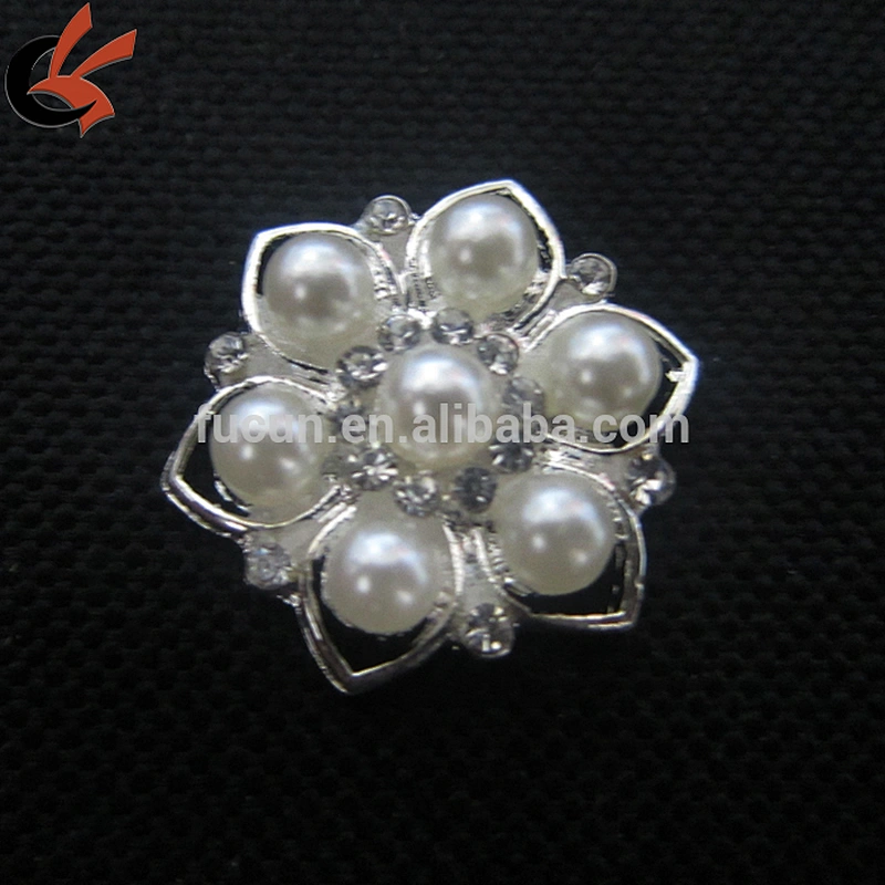 flatback small pearl brooch for wedding invitations or bouquets