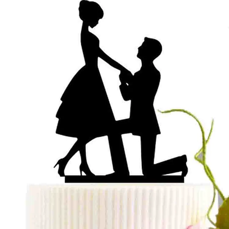 wedding favors Silhouette Love Birds Kissing acrylic cake stand ,cake topper ,cake pick