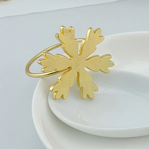 Gold/Silver Snowflake Metal Napkin Rings