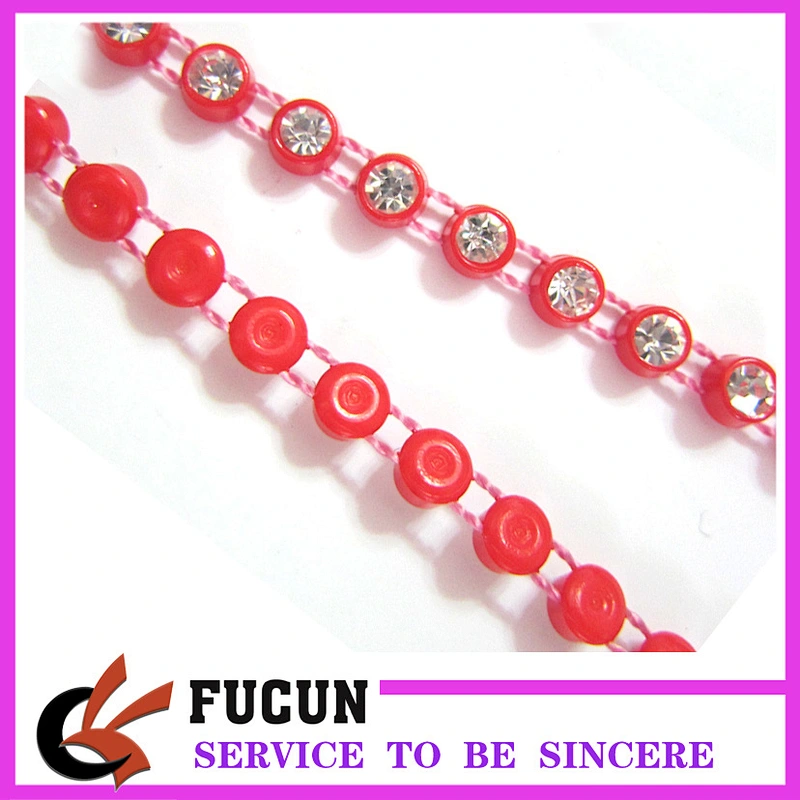 AB crystal color rhinestone plastic trimming embellishments for dress
