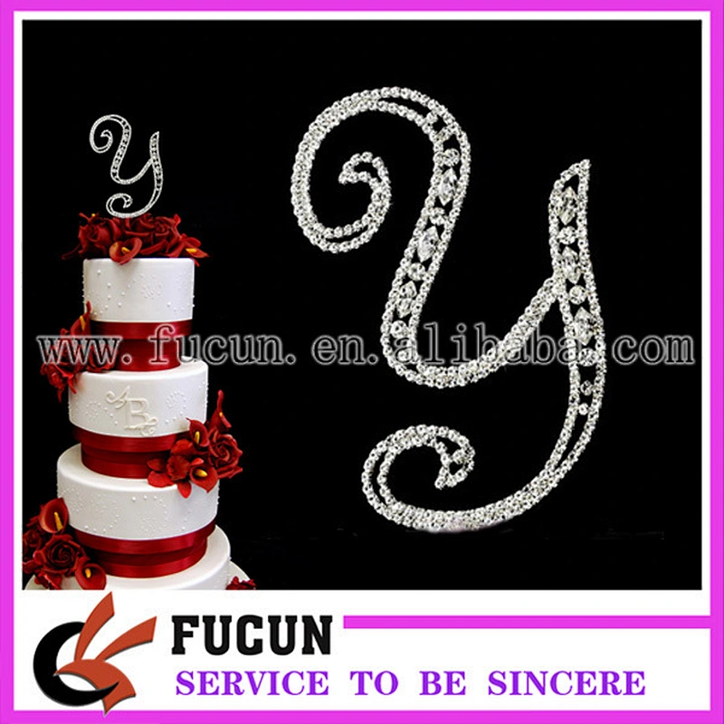 Elegant Rhinestone Crystal Letter 